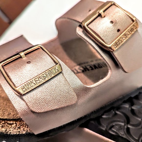 Birkenstock Shoes - Birkenstock Arizona - Copper Metallic 41